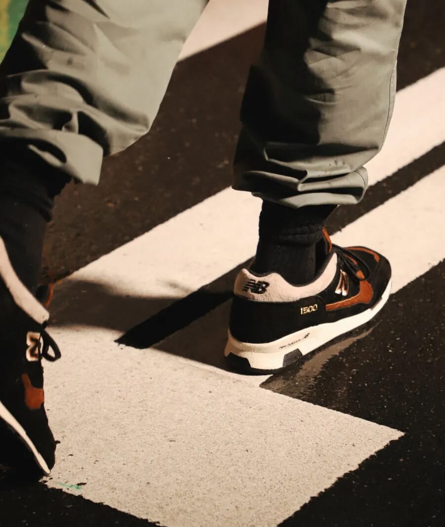 Black, Beige and Brown New Balance Sneakers